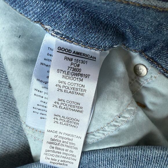 Good American NWT Skinny High Rise Stretch Light Wash Plus Size Jeans sz 18 - Picture 8 of 8